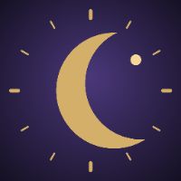 Velvet Arcana’s gold crescent moon and stars on violet